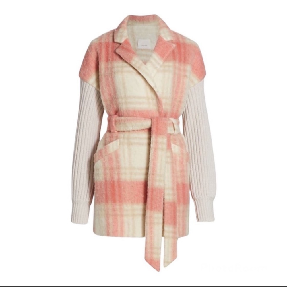 Cinq a Sept Aretha plaid coat